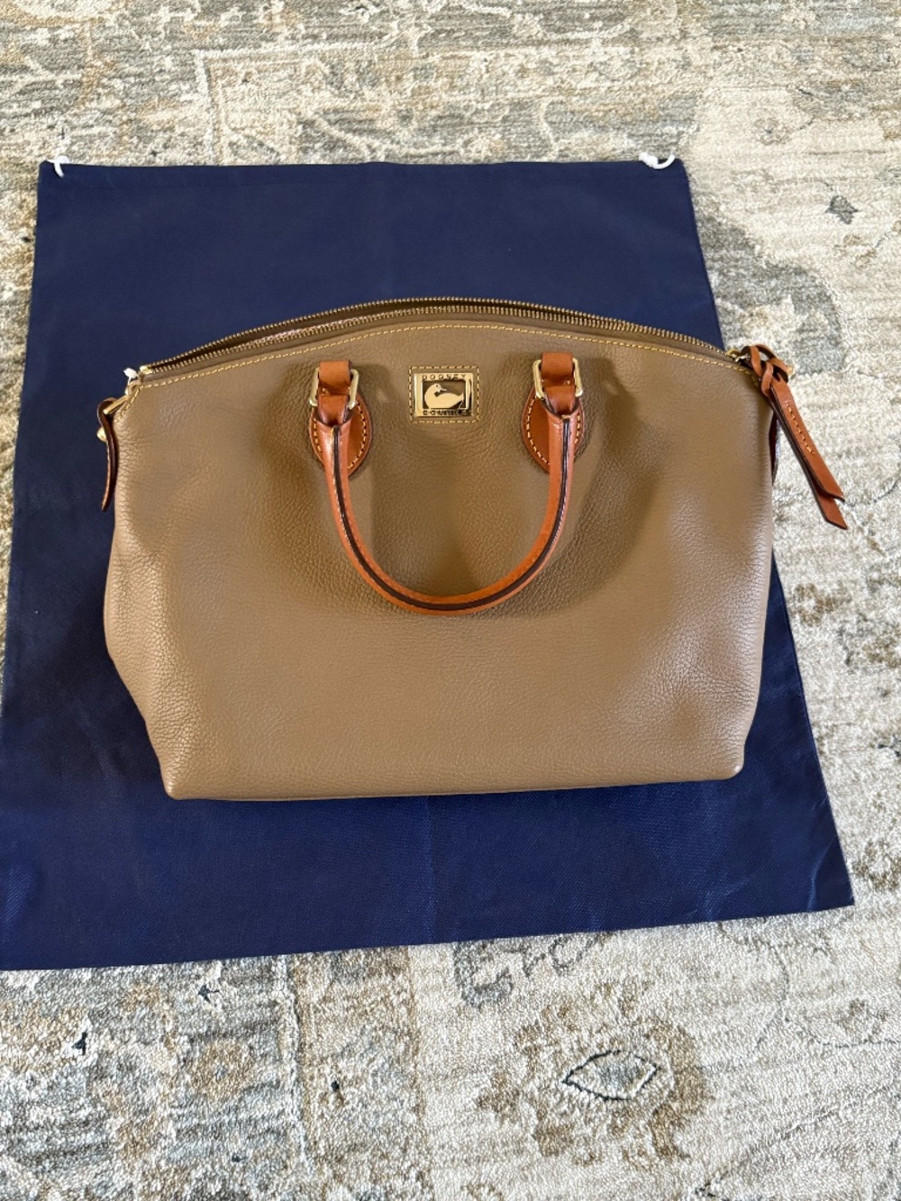 Dooney & Bourke Taupe Satchel Bag